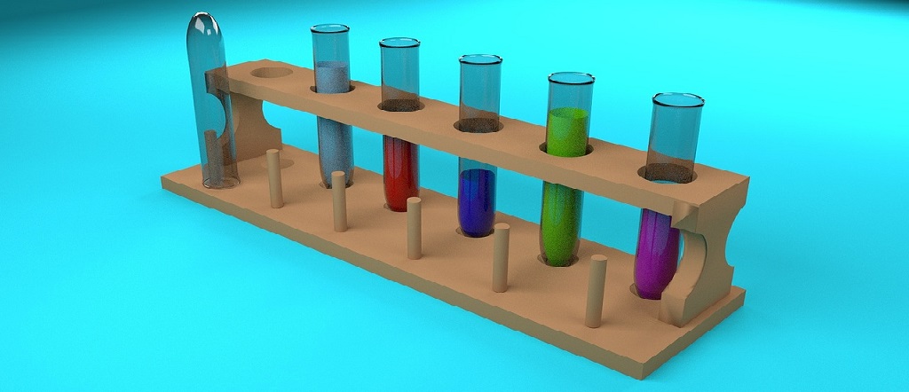 test tube in a rack